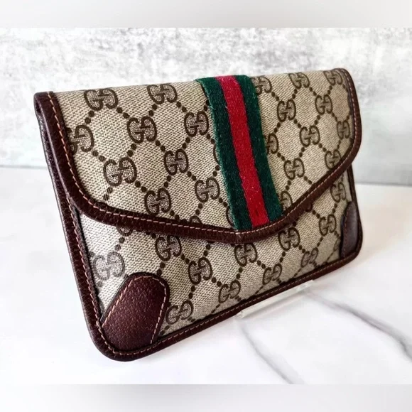Ladies Gucci clutch/pouch bag sherryline. Vintage - Picture 6 of 12